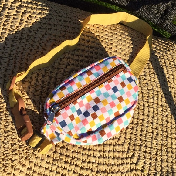 smiling mountain Accessories - Fanny pack hiking trail bicycle ride back to school bag plaid motorcycle market